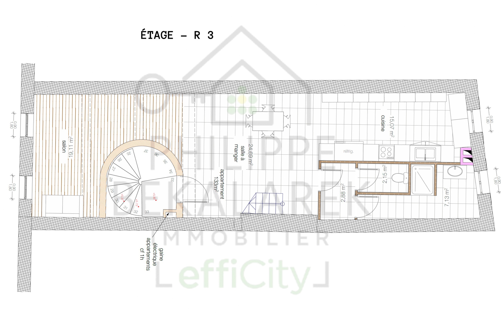 Achat immobilier Appartement 5 pièces  133m2 à Digne-les-Bains (04000) - Photo n°9