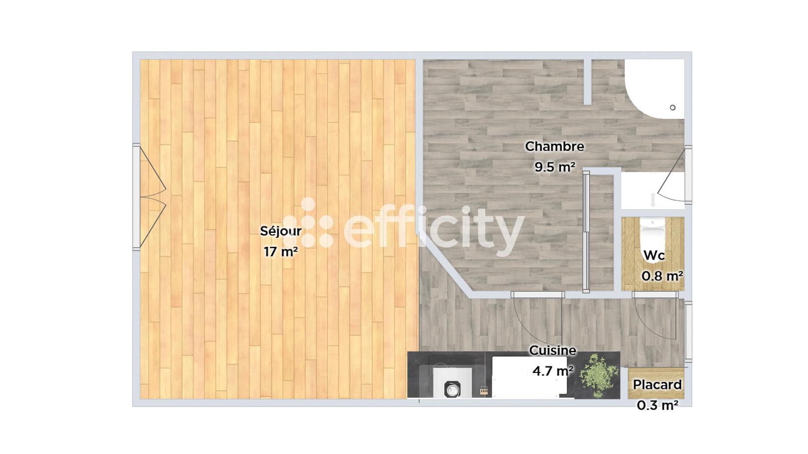 Achat immobilier Appartement 2 pièces  35m2 à Tours (37000) - Photo n°4