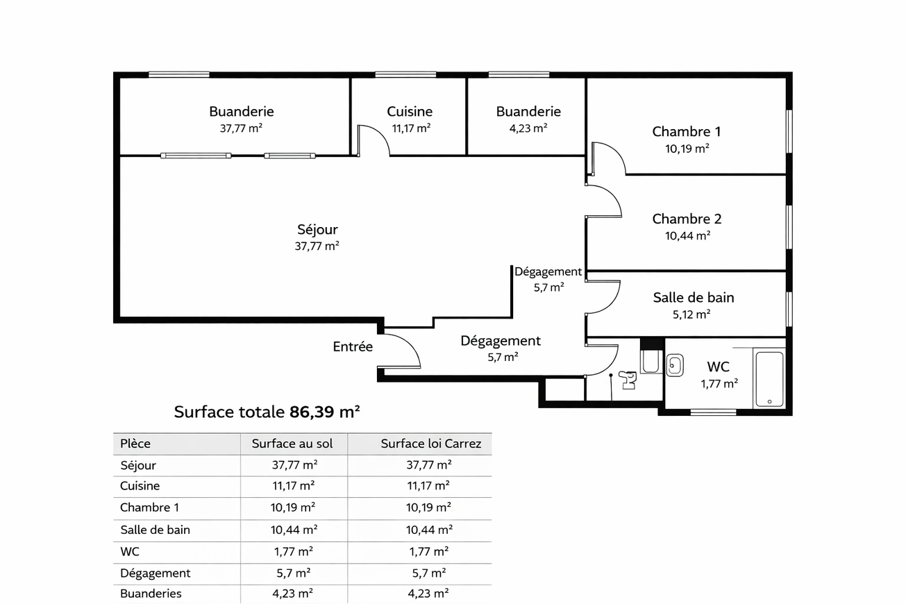Achat immobilier Appartement 3 pièces  86m2 à Marseille (13008) - Photo n°12