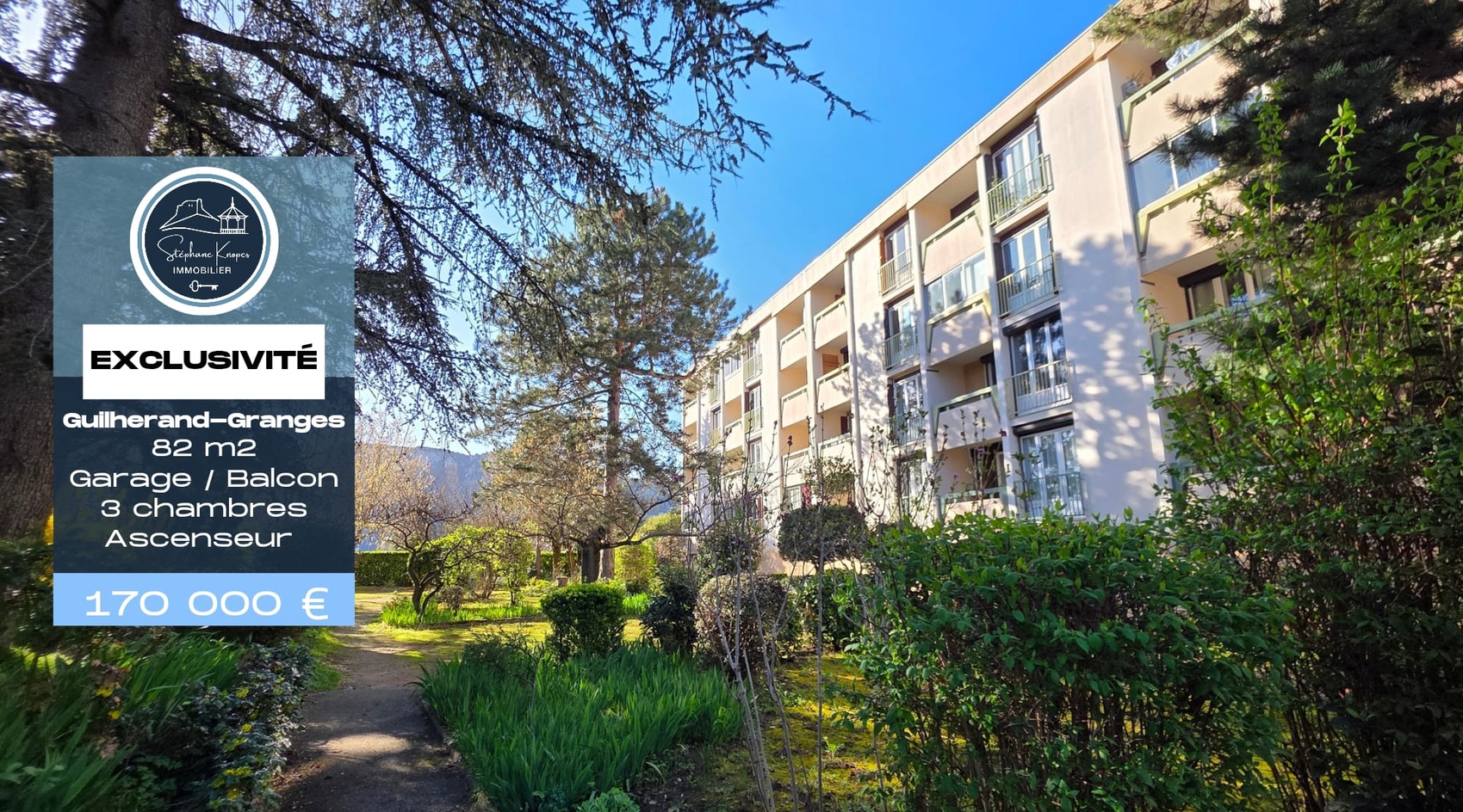 Achat immobilier Appartement 4 pièces  82m2 à Guilherand-Granges (07500) - Photo n°1