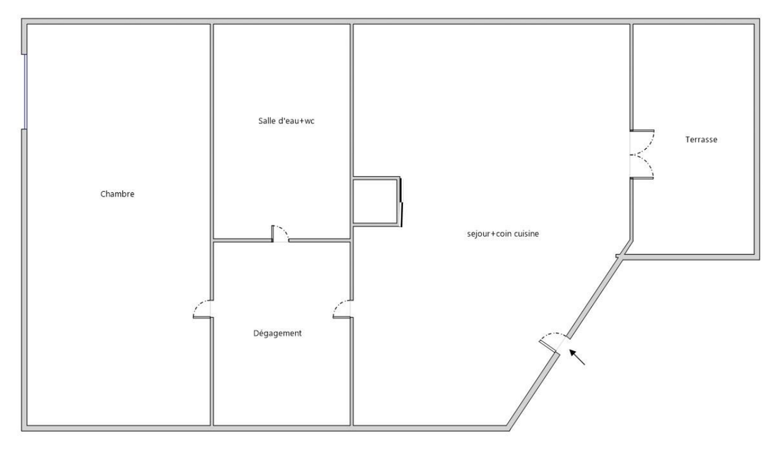 Achat immobilier Appartement 2 pièces  44m2 à Bordeaux (33100) - Photo n°9