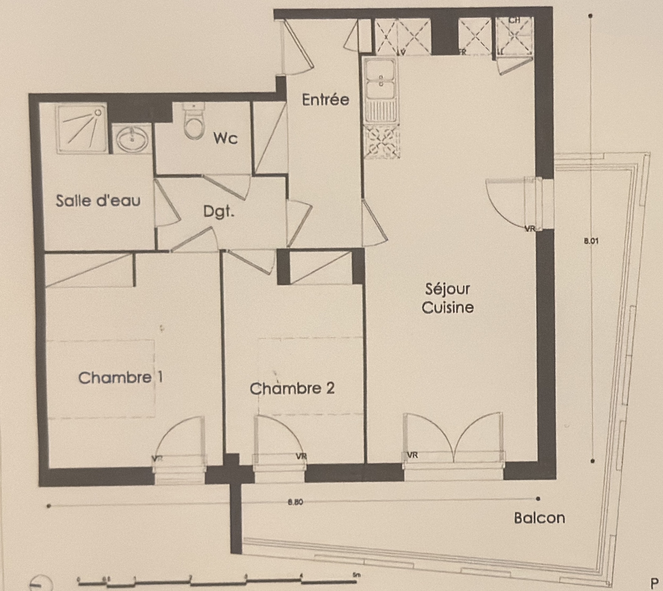 Achat immobilier Appartement 3 pièces  62m2 à Villenave-d'Ornon (33140) - Photo n°4