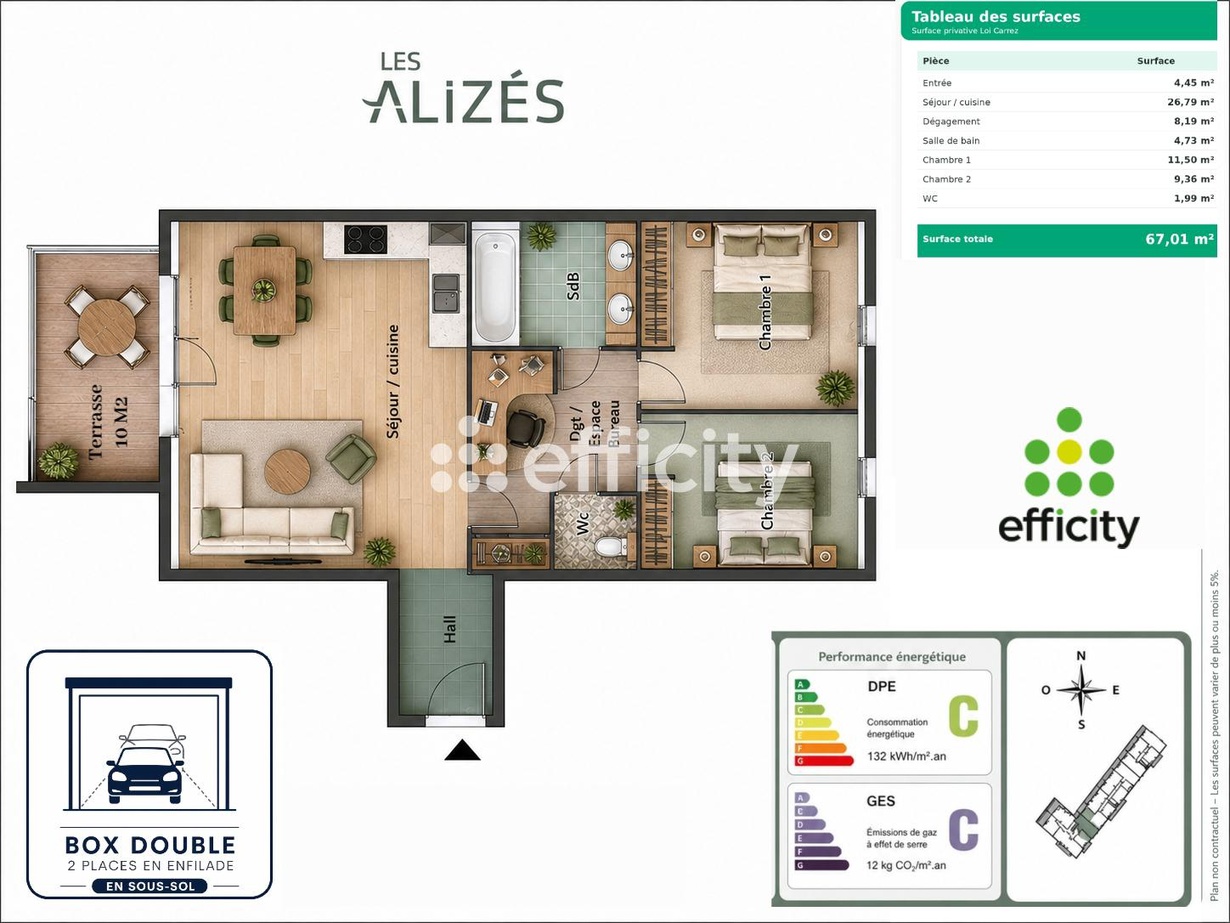Achat immobilier Appartement 3 pièces  67m2 à Marseille (13008) - Photo n°4