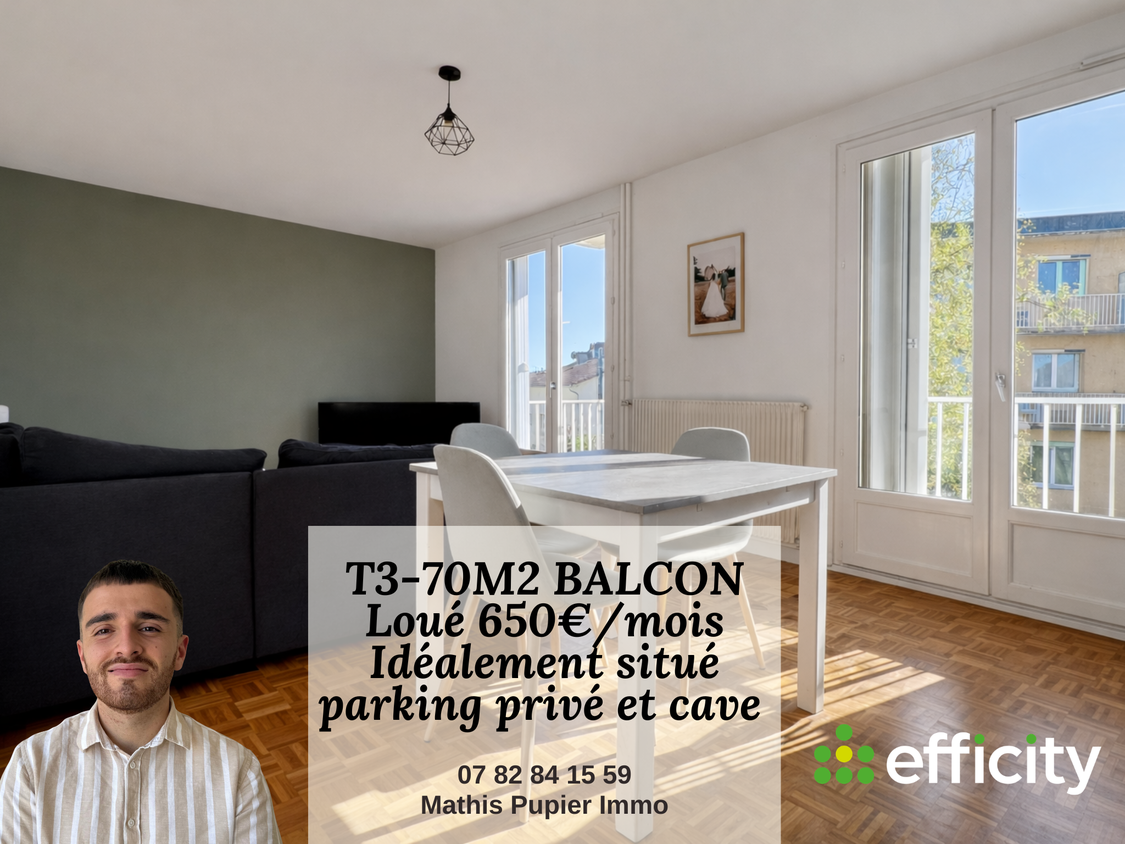 appartement 3 pièces - 70m2 à Montbrison (42600)