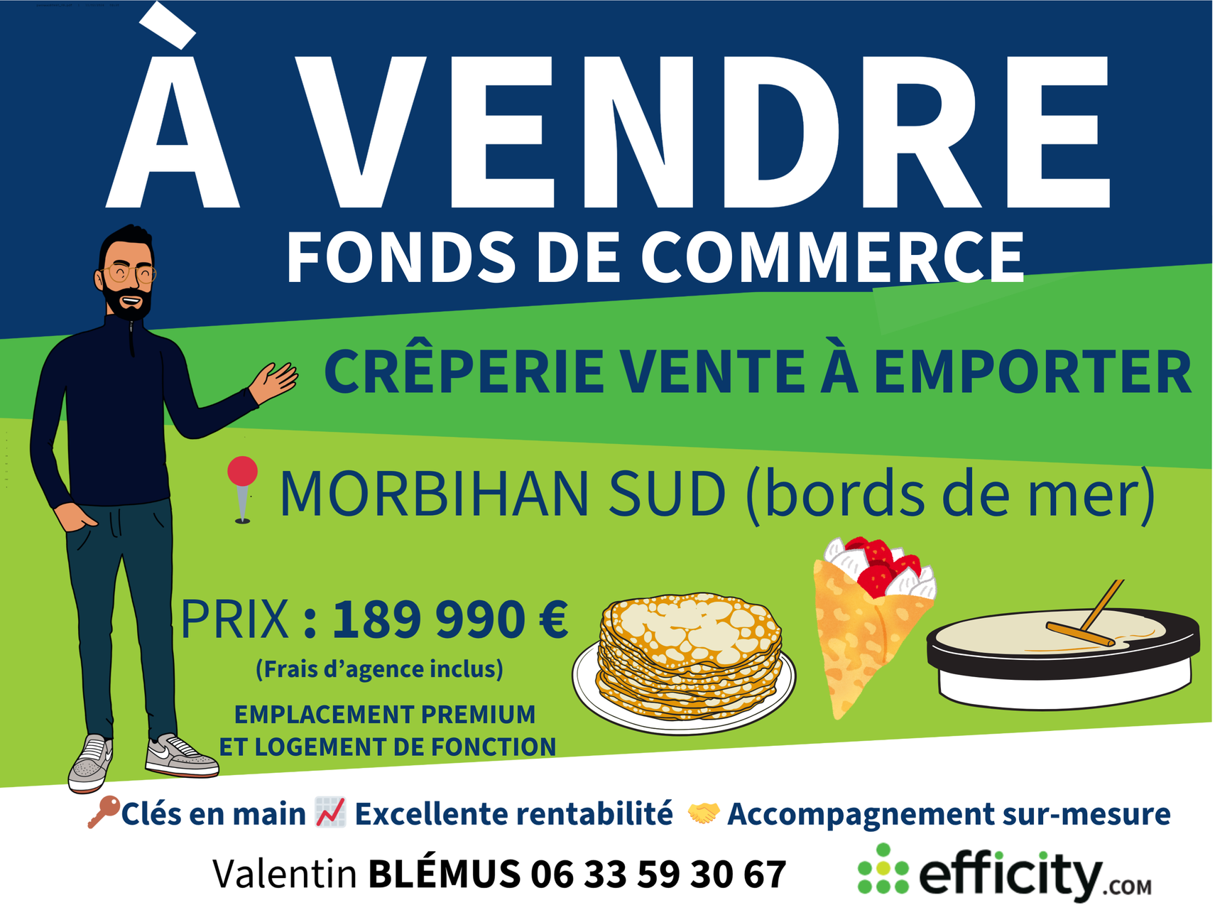 fonds de commerce  - 40m2 à Ploemeur (56270)