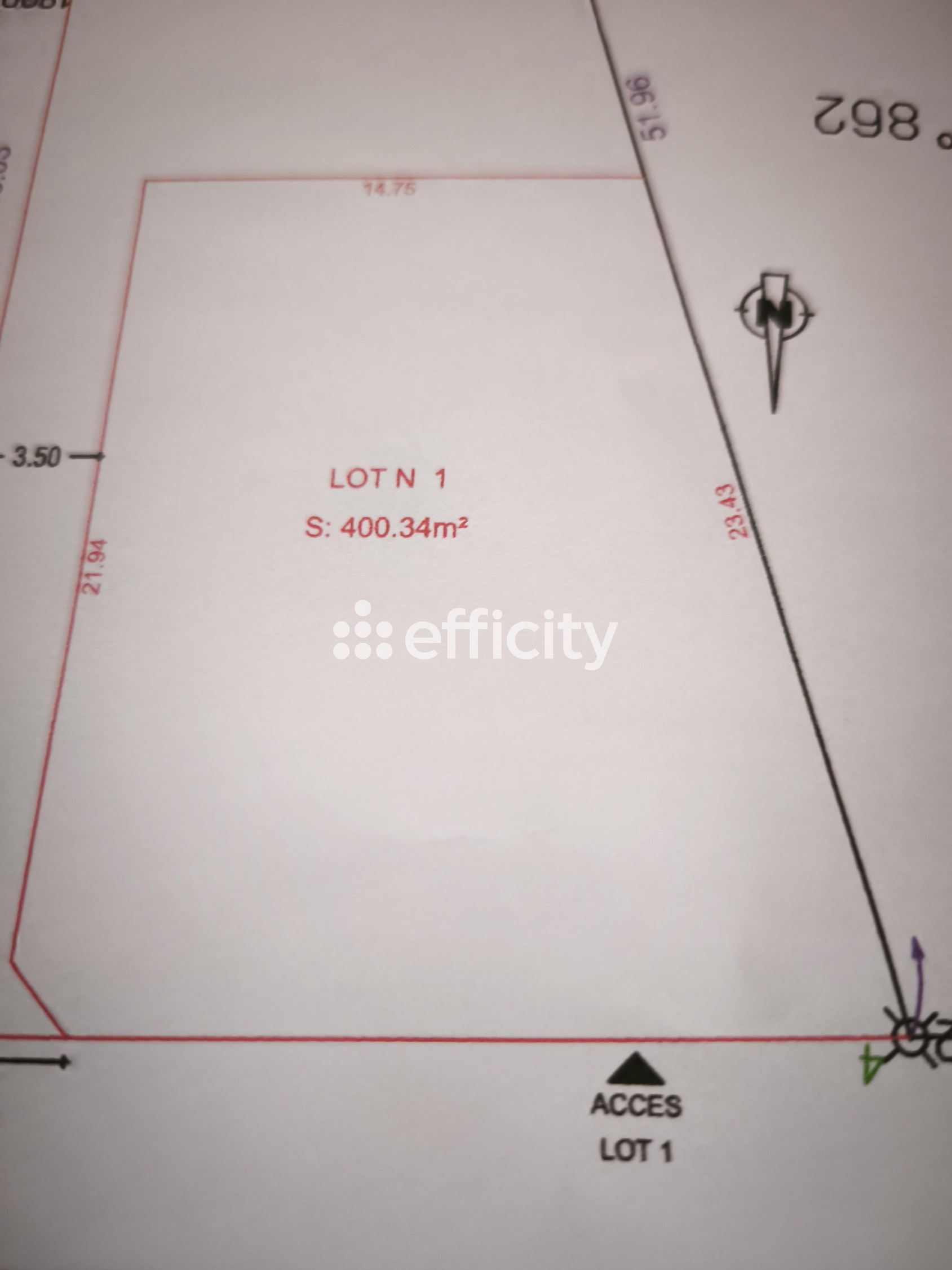 terrain  - 400m2 à Caulnes (22350)