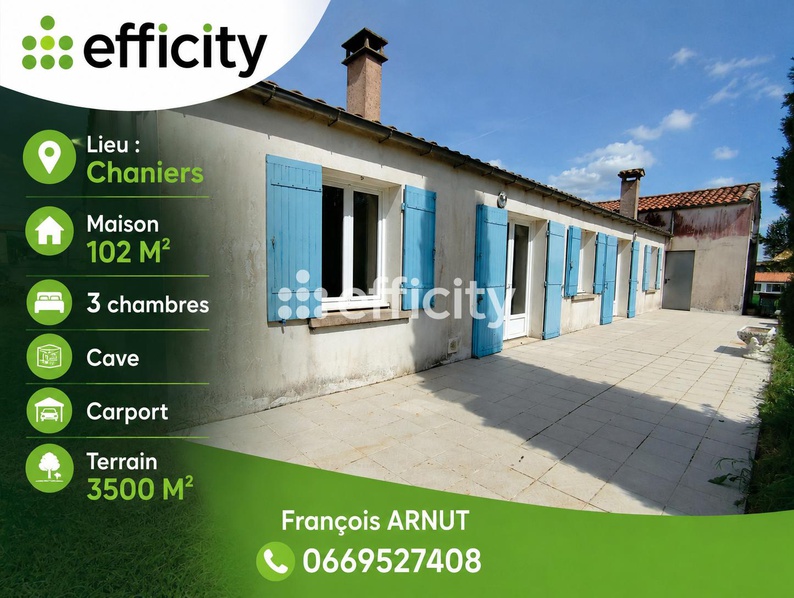 maison 4 pièces - 110,0m2 à Chaniers (17610)