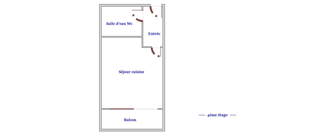 appartement 1 pièces - 25m2 à Paris (75020)