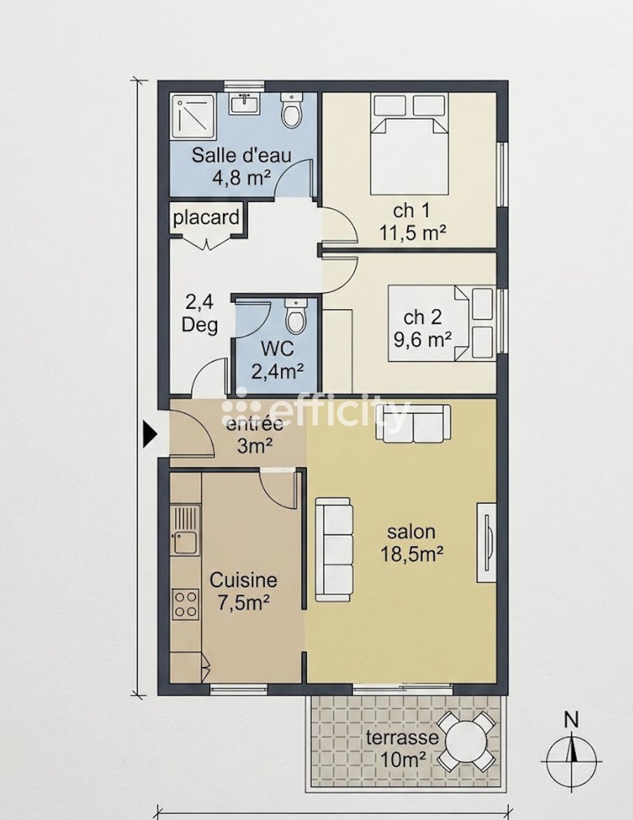 Achat immobilier Appartement 3 pièces  64m2 à Bouc-Bel-Air (13320) - Photo n°7