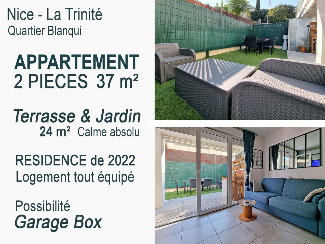 appartement 2 pièces - 37m2 à La Trinité (06340)