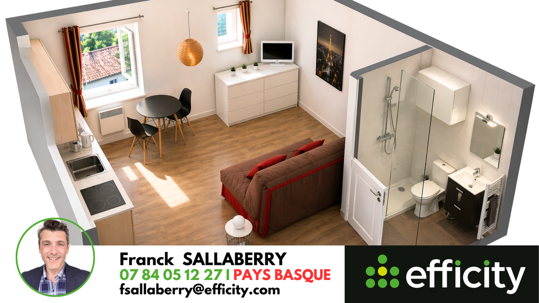 appartement 1 pièces - 20,0m2 à Biarritz (64200)