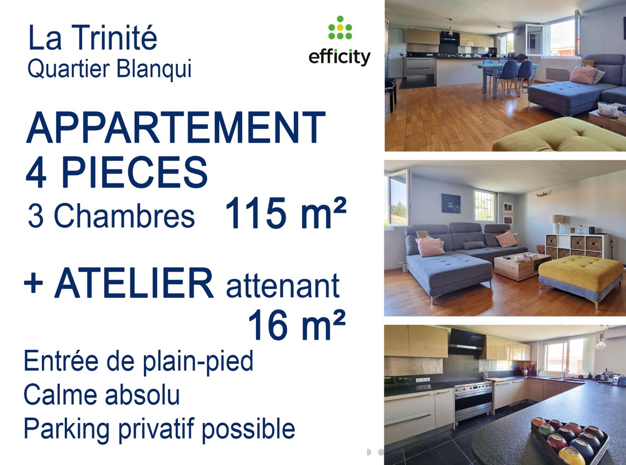 Achat immobilier Appartement 4 pièces  115m2 à La Trinité (06340) - Photo n°1