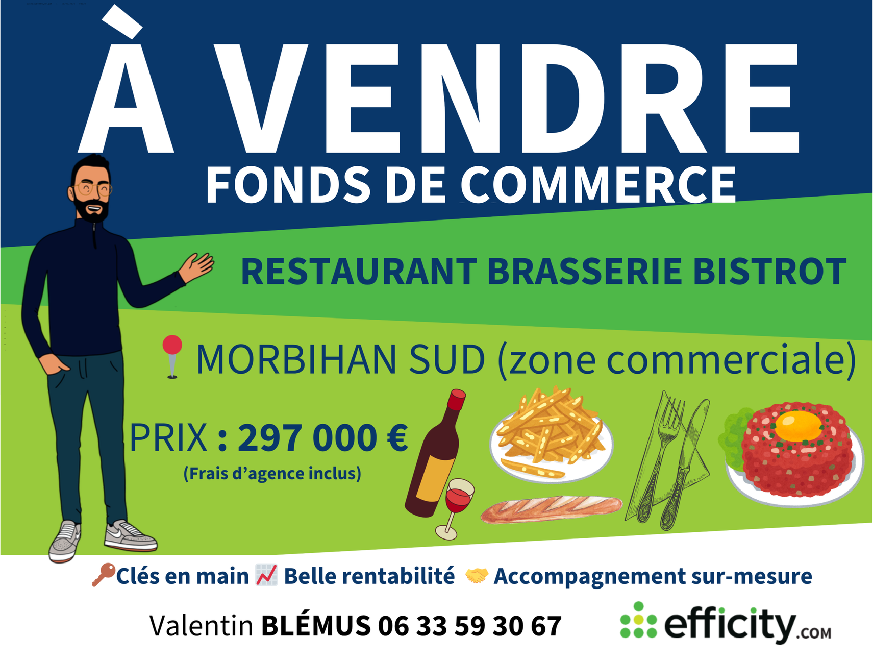fonds de commerce  - 300m2 à Lorient (56100)