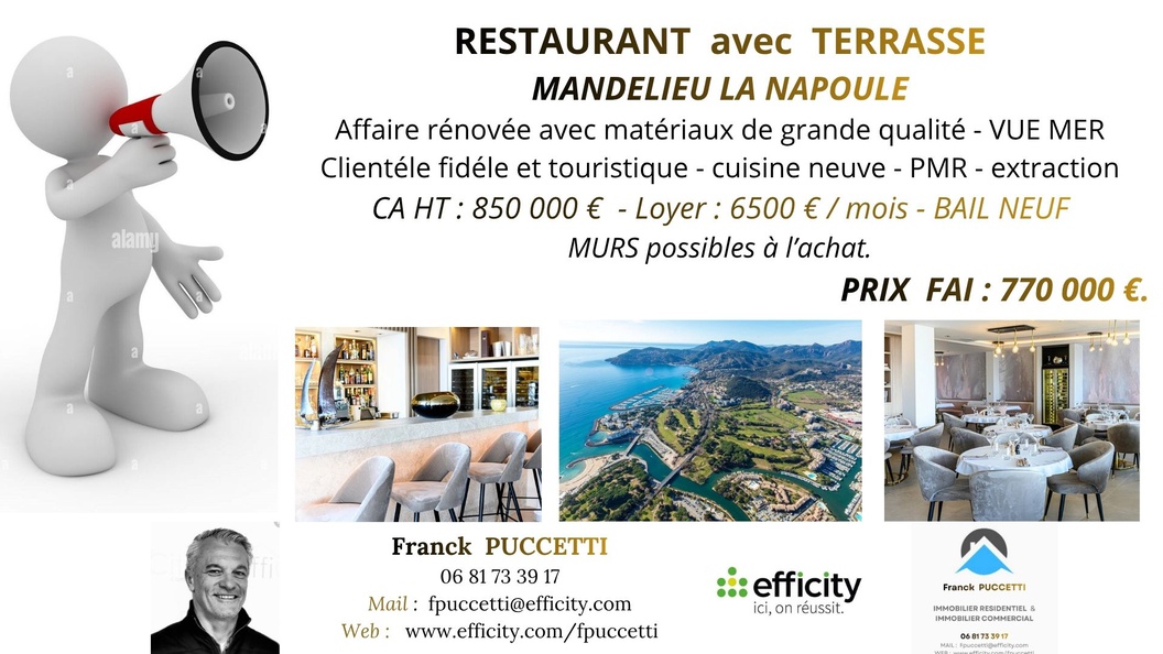 fonds de commerce  - 300m2 à Mandelieu-la-Napoule (06210)