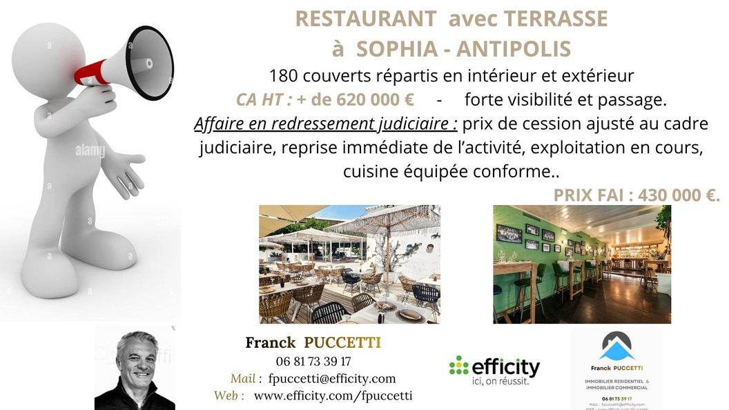 fonds de commerce  - 260m2 à Valbonne (06560)