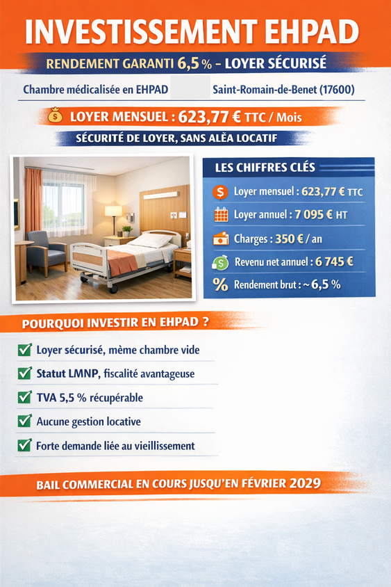 appartement 1 pièces - 20m2 à Saint-Romain-de-Benet (17600)