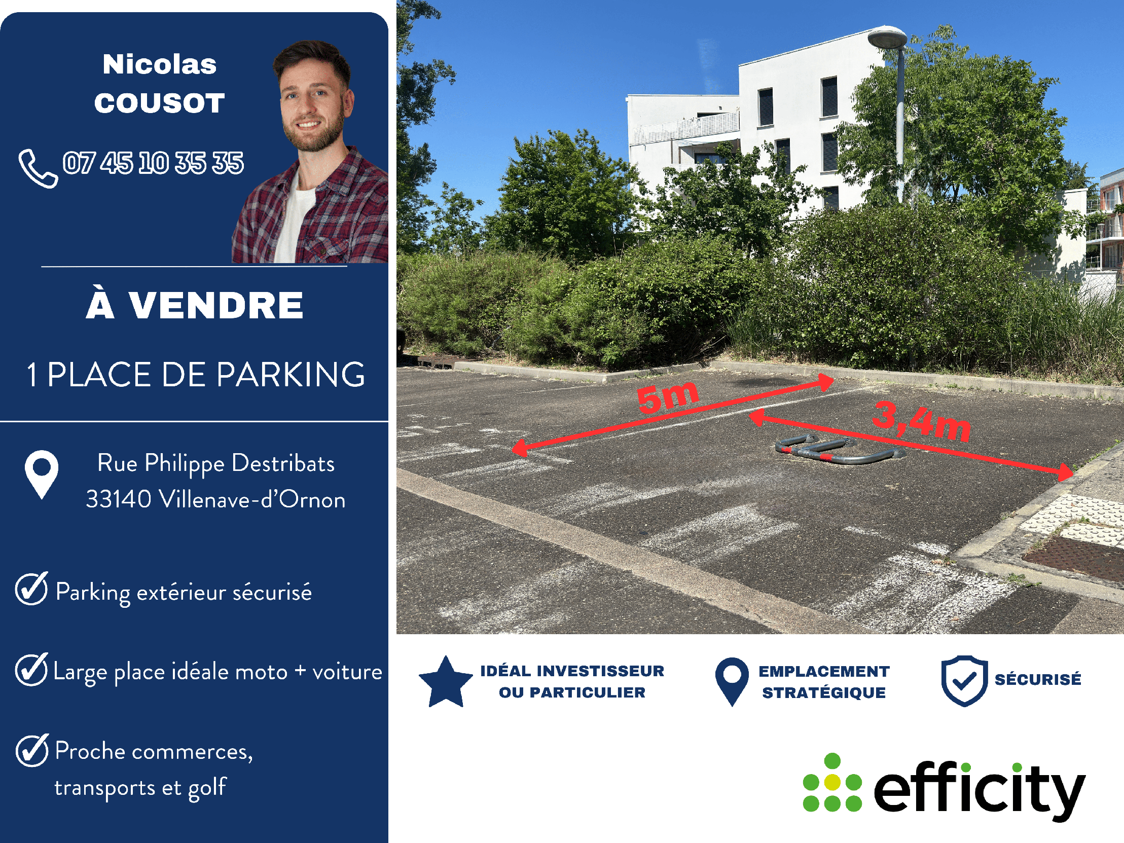 parking  - 17m2 à Villenave-d'Ornon (33140)