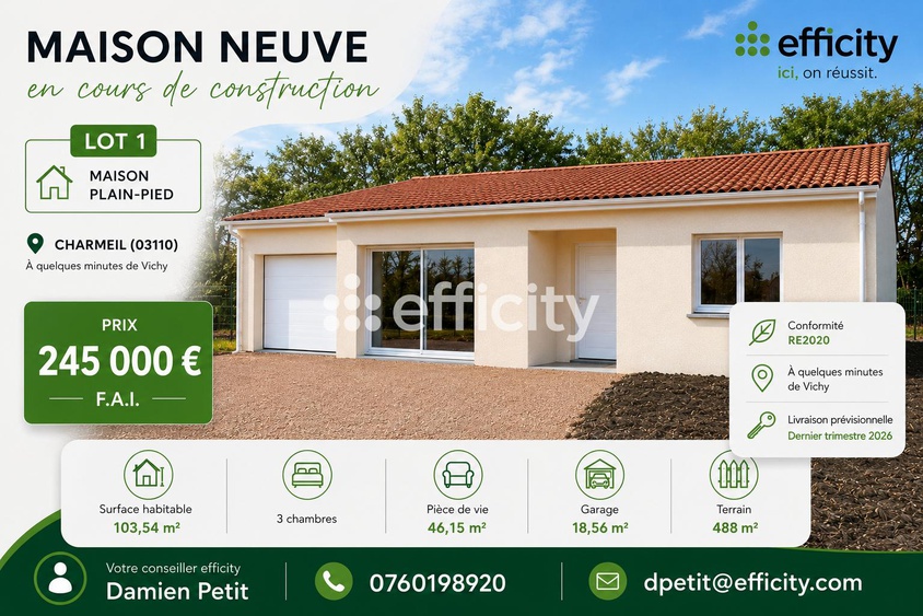 maison 4 pièces - 103m2 à Charmeil (03110)