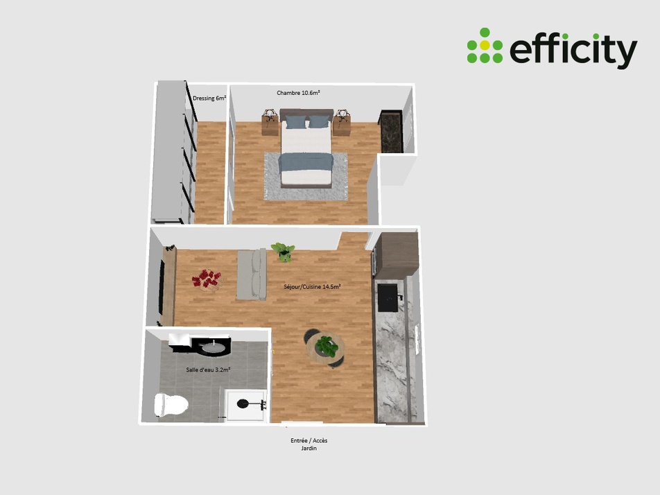 Achat immobilier Appartement 2 pièces  35m2 à Digne-les-Bains (04000) - Photo n°5