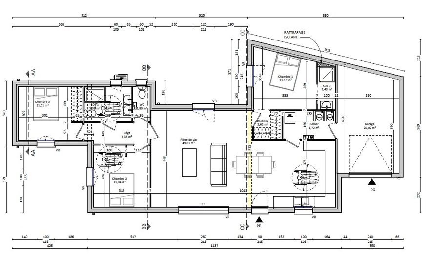 Achat immobilier Maison 4 pièces  103m2 à Breuillet (17920) - Photo n°9
