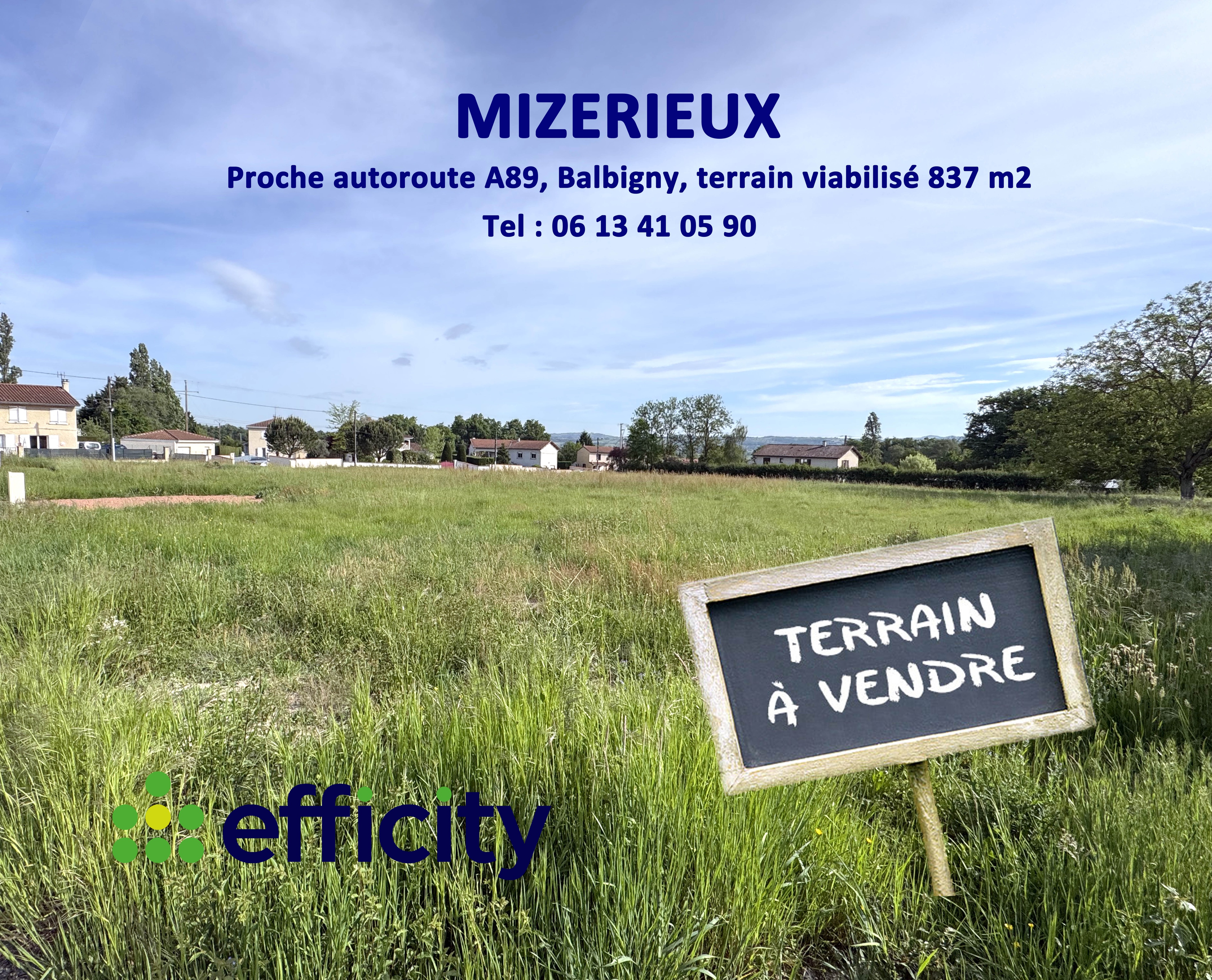 terrain  - 837m2 à Mizérieux (42110)