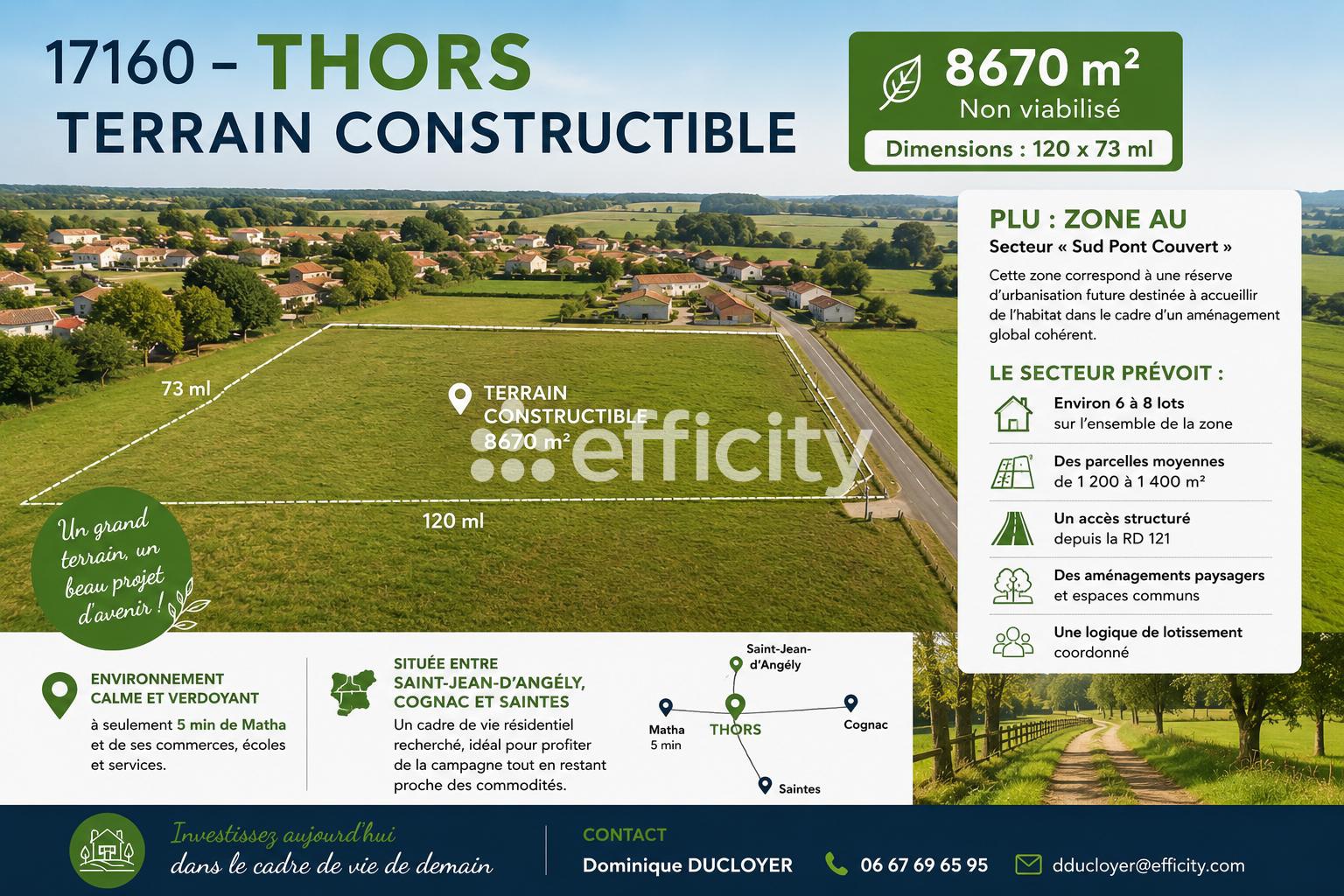 Terrain 8670 m² · à Thors · 8 670 m² · 48 000 €
