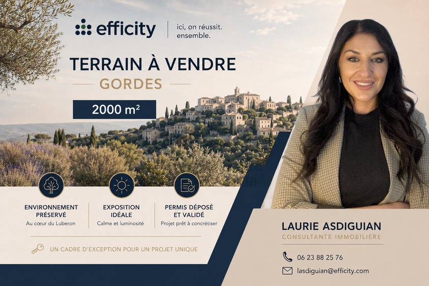 terrain  - 2000m2 à Gordes (84220)