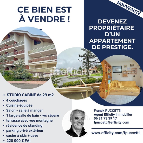 appartement 1 pièces - 28m2 à Saint-Étienne-de-Tinée (06660)