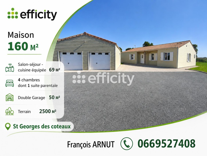 maison 5 pièces - 160,0m2 à Saint-Georges-des-Coteaux (17810)