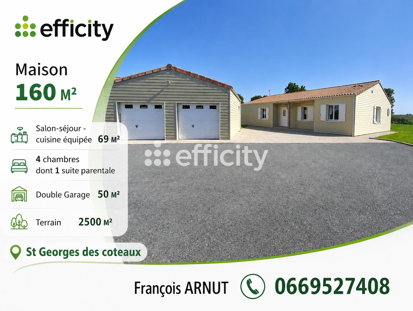 Maison 5 pièces 160 m² · à Saint-Georges-des-Coteaux · 160 m² · 356 000 €