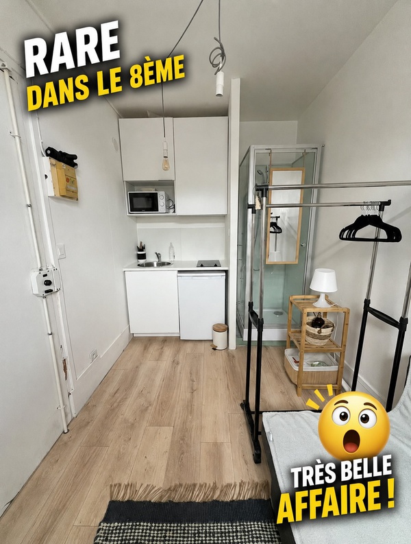 appartement 1 pièces - 9m2 à Paris (75008)