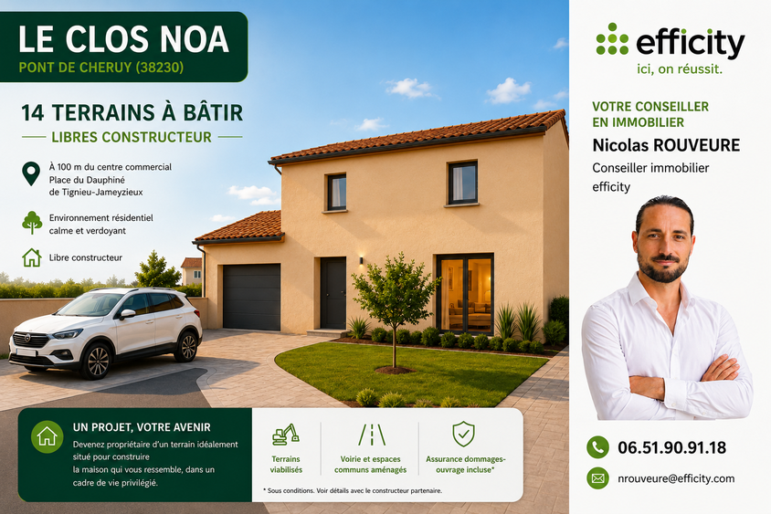 terrain  - 300,0m2 à Pont-de-Chéruy (38230)