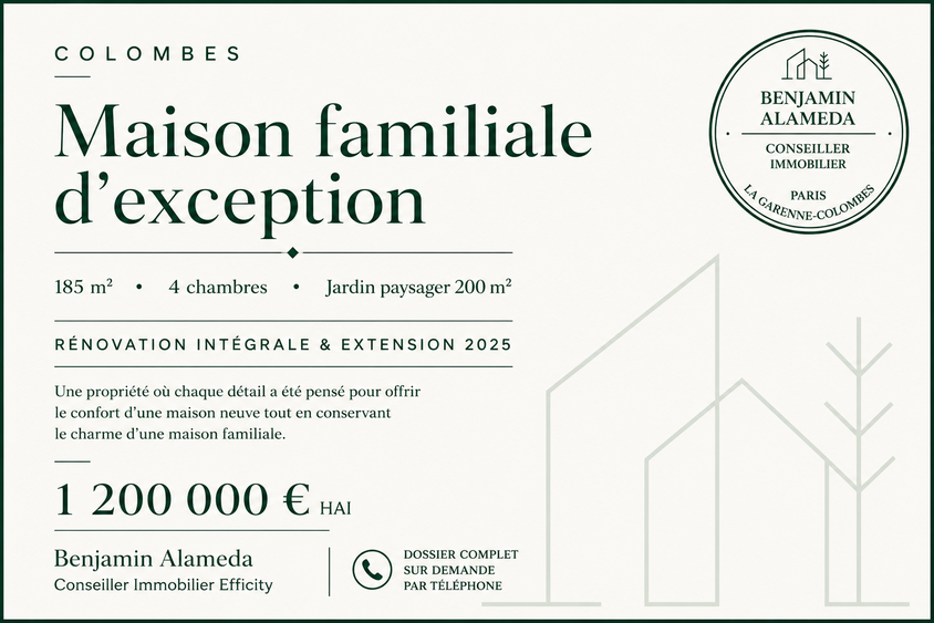 maison 5 pièces - 185m2 à Colombes (92700)
