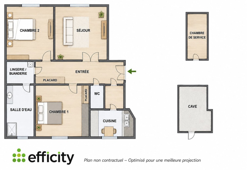 appartement 3 pièces - 71m2 à Saint-Mandé (94160)