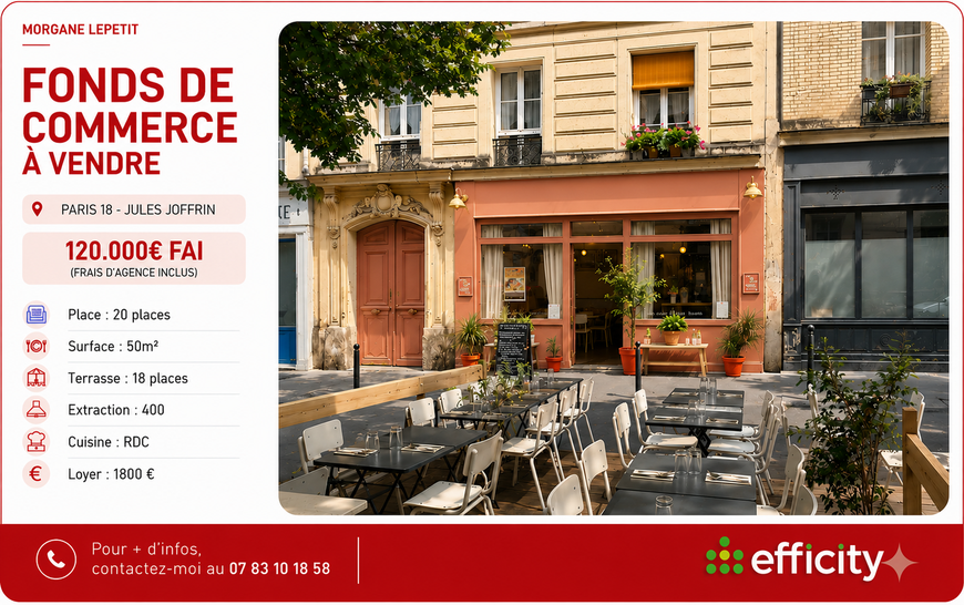 fonds-de-commerce  - 50m2 à Paris (75018)