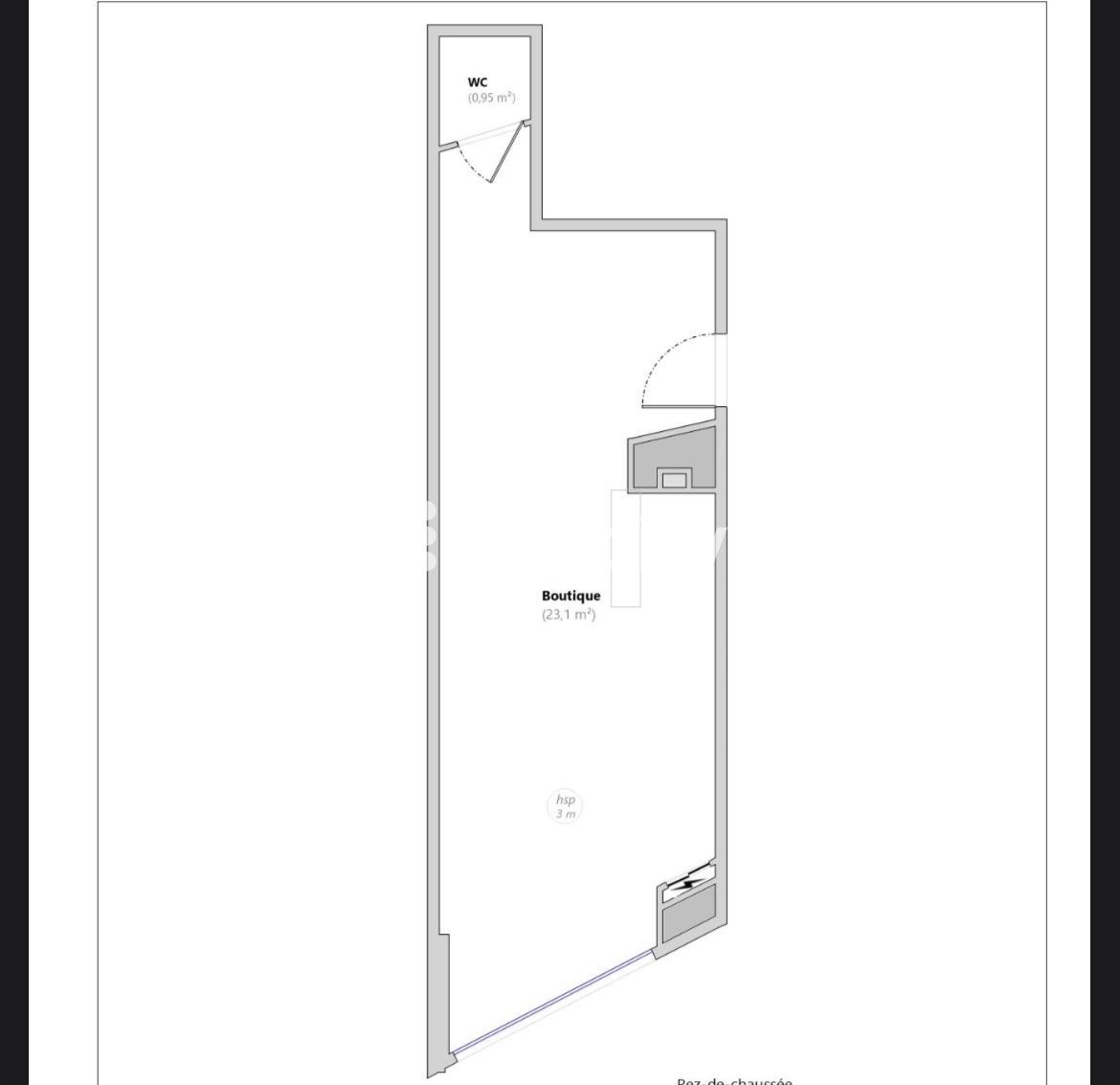 Local commercial 1 pièce 37 m² · à Paris · 37 m² · 390 000 €