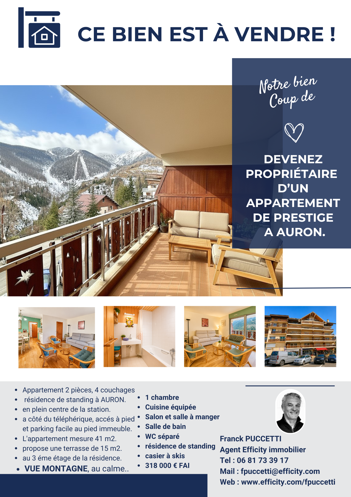Appartement 2 pièces 41 m² · à Saint-Étienne-de-Tinée · 41 m² · 318 000 €