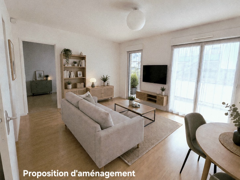appartement 2 pièces - 43m2 à Tours (37100)