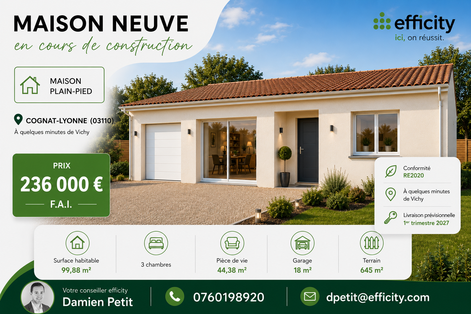 Maison 4 pièces 100 m² · à Cognat-Lyonne · 100 m² · 236 000 €