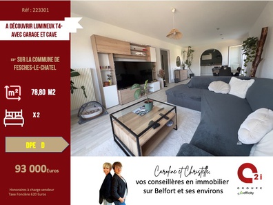 appartement 4 pièces - 78m2 à Fesches-le-Châtel (25490)