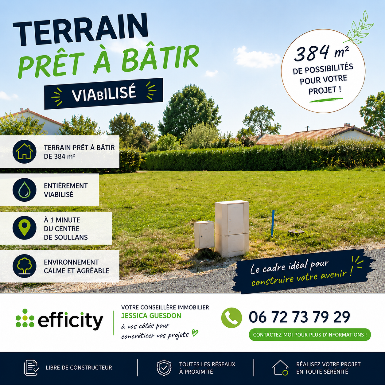 Terrain - 384 m² · à Soullans · 77 960 €