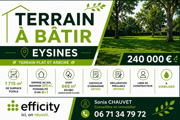 terrain  - 1715m2 à Eysines (33320)