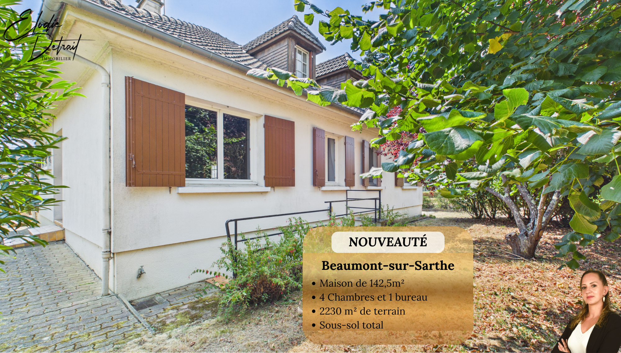 Maison 8 pièces 143 m² · à Beaumont-sur-Sarthe · 143 m² · 186 500 €