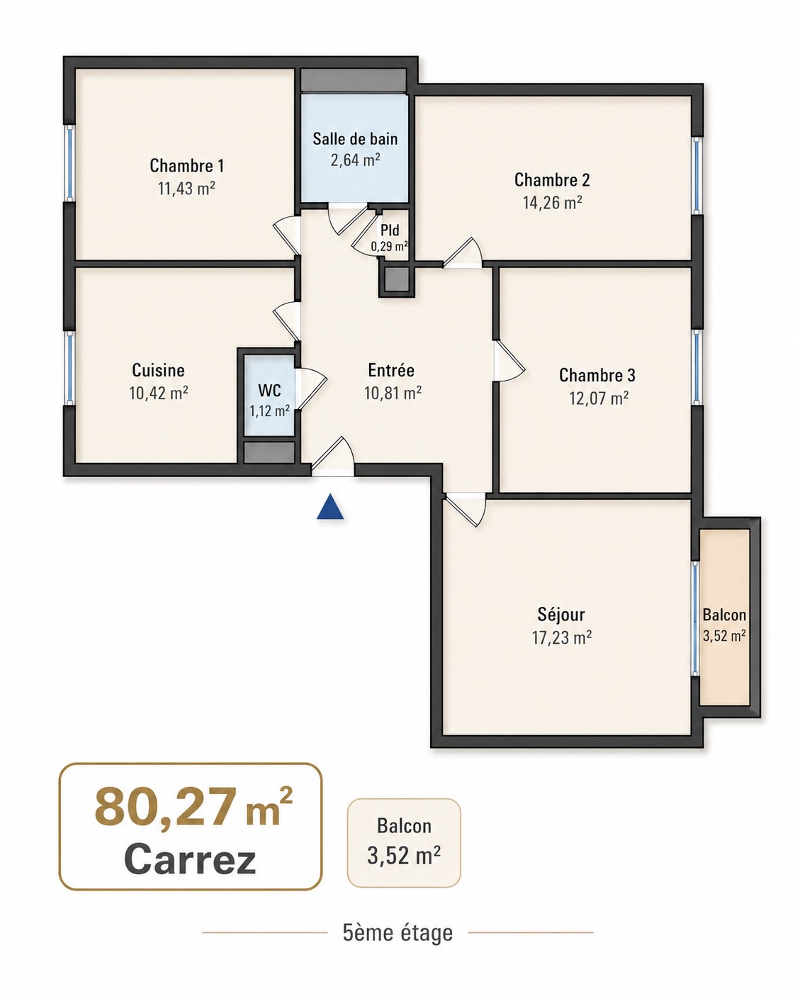 Appartement 4 pièces 80 m² · à Villeurbanne · 80 m² · 215 000 €