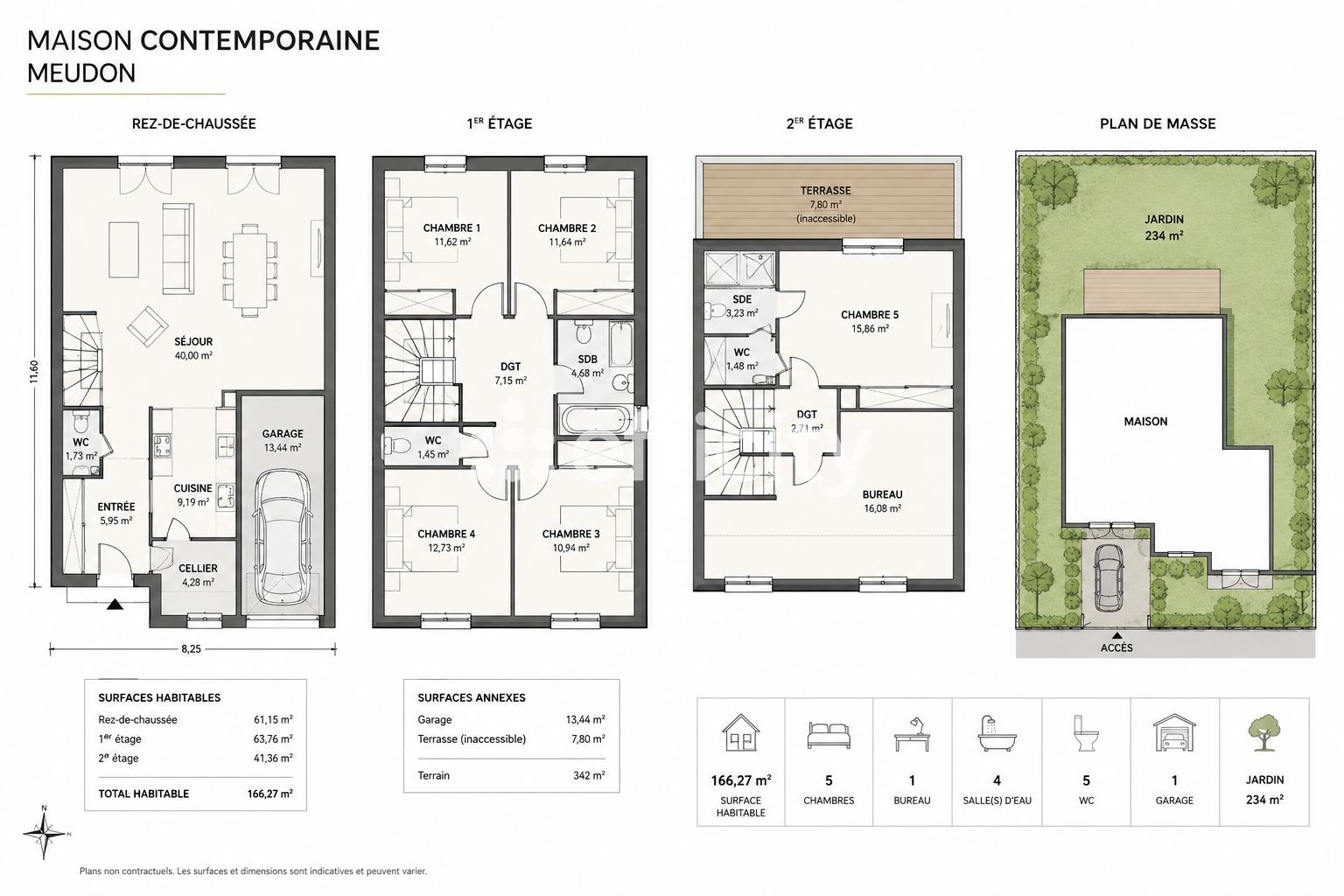 Maison 8 pièces 166 m² · à Meudon · 166 m² · 1 160 000 €
