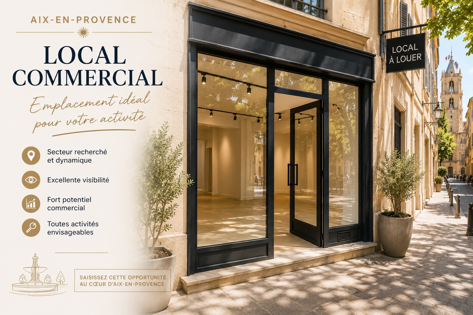 Local commercial 110 m² · à Aix-en-Provence · 110 m² · 165 000 €