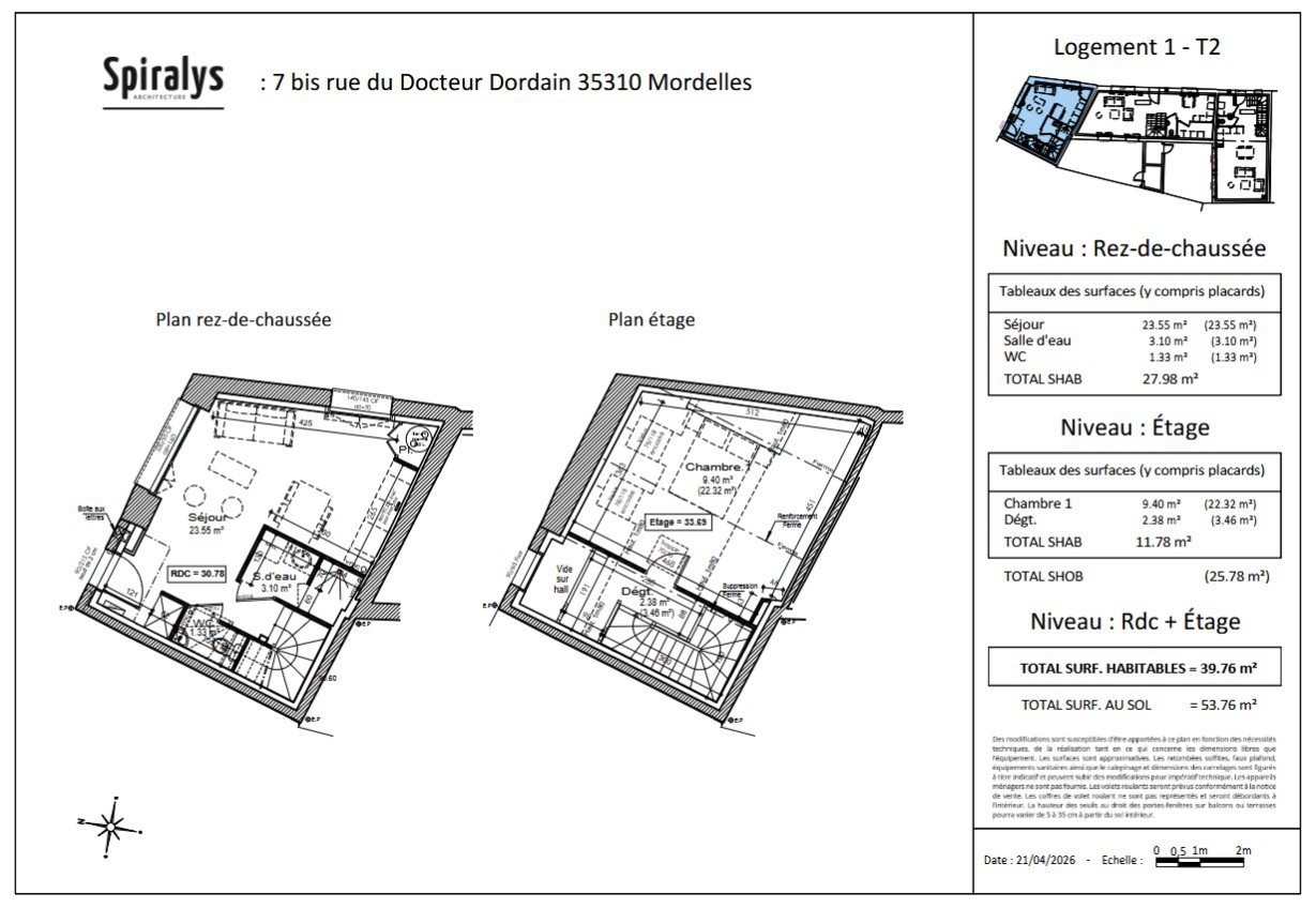 Maison 2 pièces 40 m² · à Mordelles · 40 m² · 139 796 €