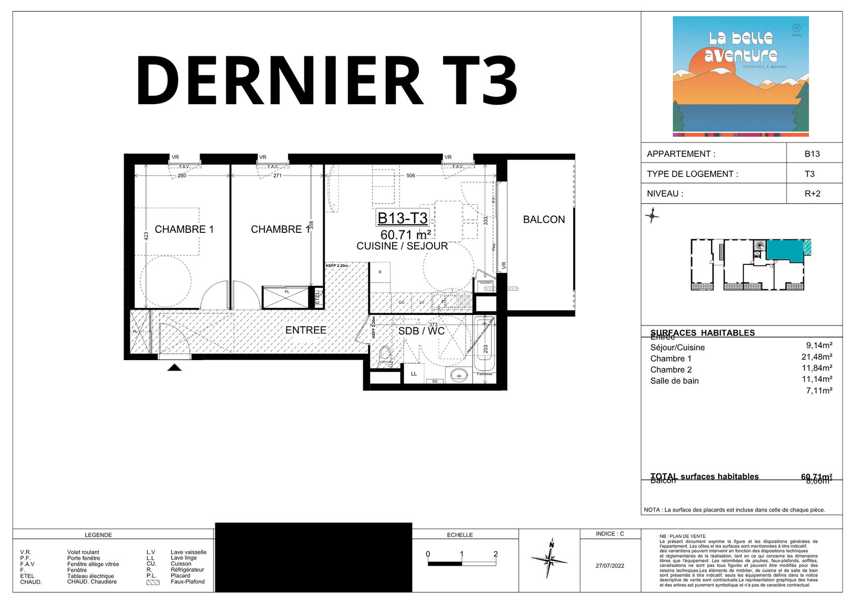 Appartement 3 pièces 61 m² · à Marnaz · 61 m² · 220 000 €