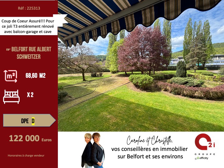 Appartement 3 pièces 69 m² · à Belfort · 69 m² · 122 000 €