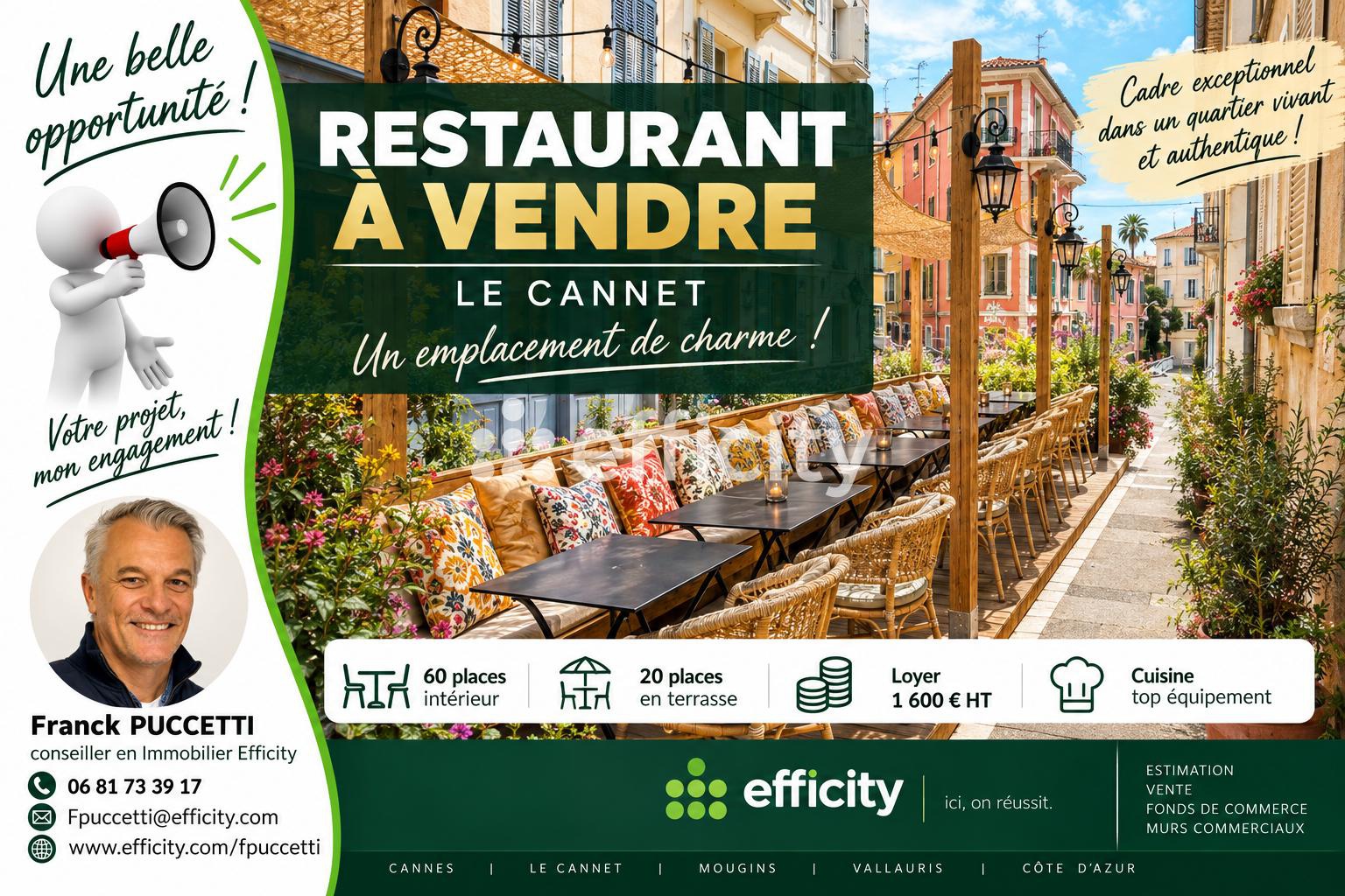 Fonds De Commerce - 105 m² · à Le Cannet · 105 m² · 275 000 €